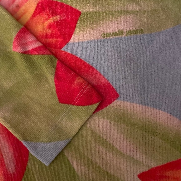 Vintage Cavalli Jeans Floral Long sleeve Top, Size 14/large - Picture 3 of 7